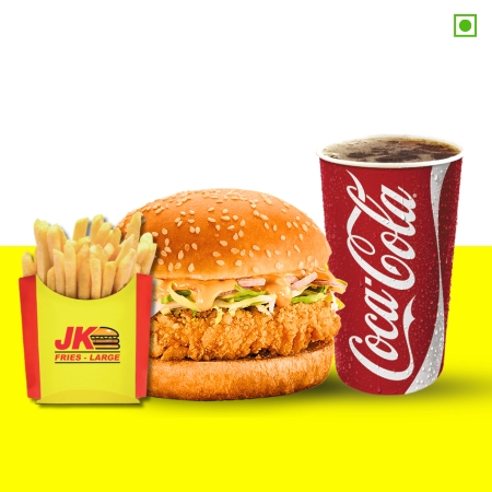 Big Crunch Burger + Coke + Fries Jumboking