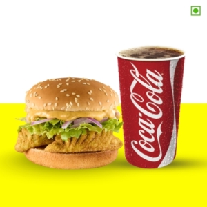 Crunchy Veg Momos Burger + Coke Jumboking