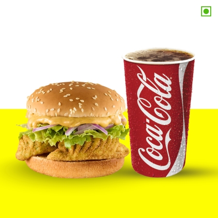 Crunchy Veg Momos Burger + Coke Jumboking