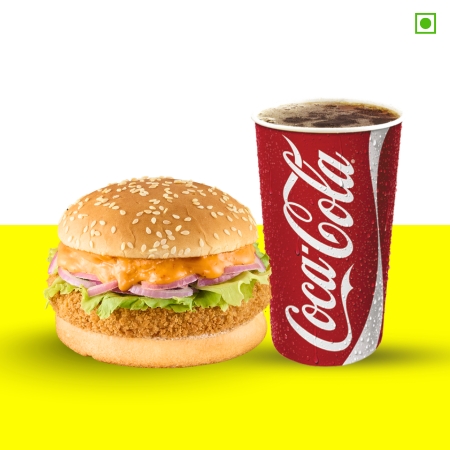 Mac & Cheese Burger + Coke
