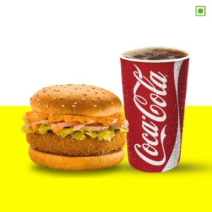 Classic Cheese Burst Burger+Coke