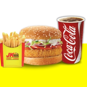 Crispy Veg Burger + Coke + Fries