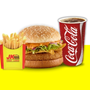 Peri Peri Nachos Burger + Coke + Fries