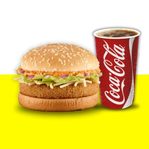 Schezwan Burger + Coke